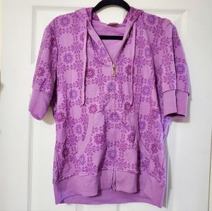 Purple Floral Mossimo Hoodie